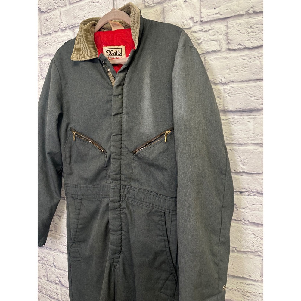 Vintage Walls Blizzard Prud Insulated Jumpsuit Coveralls Gray Size Small - Picture 5 of 11